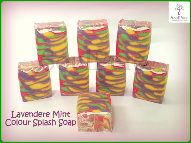 Lavender Mint Colour Splash soap