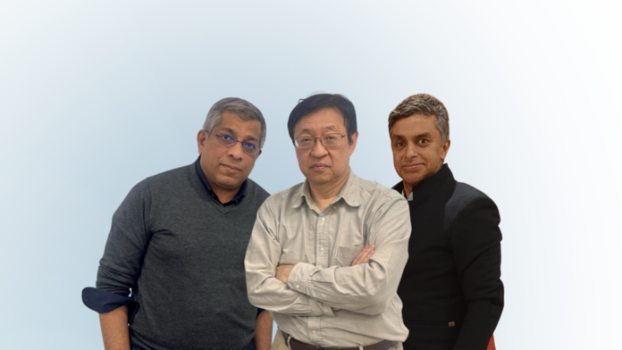 L to R - Samik Ghosh, Co-Founder & Chief of Science & Technology, Dr. Hiroaki Kitano, Co-Founder & Chief of Research & Collaboration, Bipin Pradeep Kumar, Co-Founder and CEO_Iom Bioworks L to R - Samik Ghosh, Co-Founder & Chief of Science & Technology, Dr. Hiroaki Kitano, Co-Founder & Chief of Research & Collaboration, Bipin Pradeep Kumar, Co-Founder and CEO_Iom Bioworks