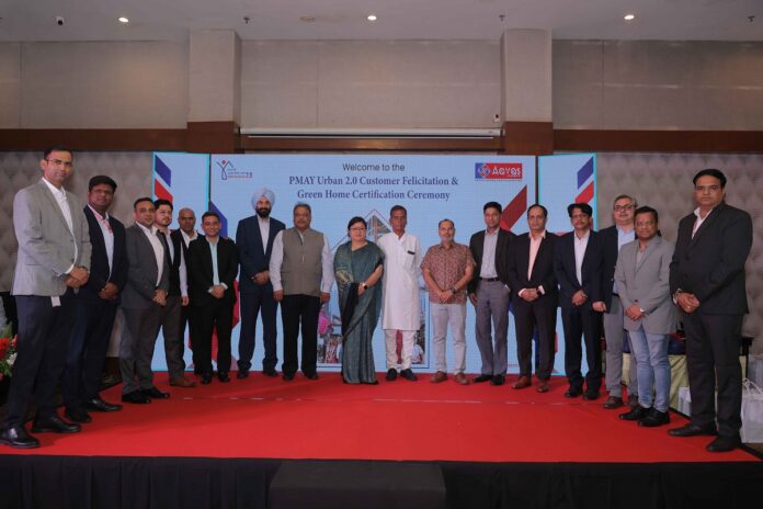 NHB Dignitaries and Aavas Financiers at the PMAY Urban 2.0 Customer Felicitation & Green Home Certificate Distribution Ceremony