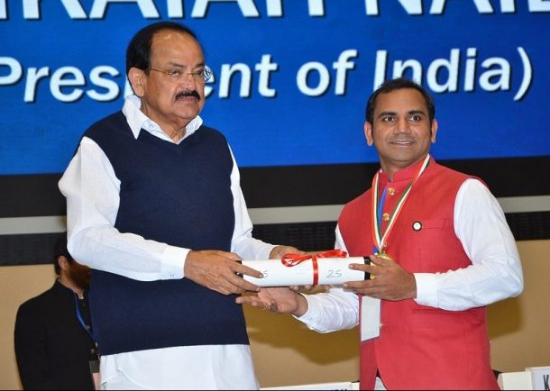 Dr. Srinubabu Gedela receives ‘Champions of Change’ Award from Vice President of India