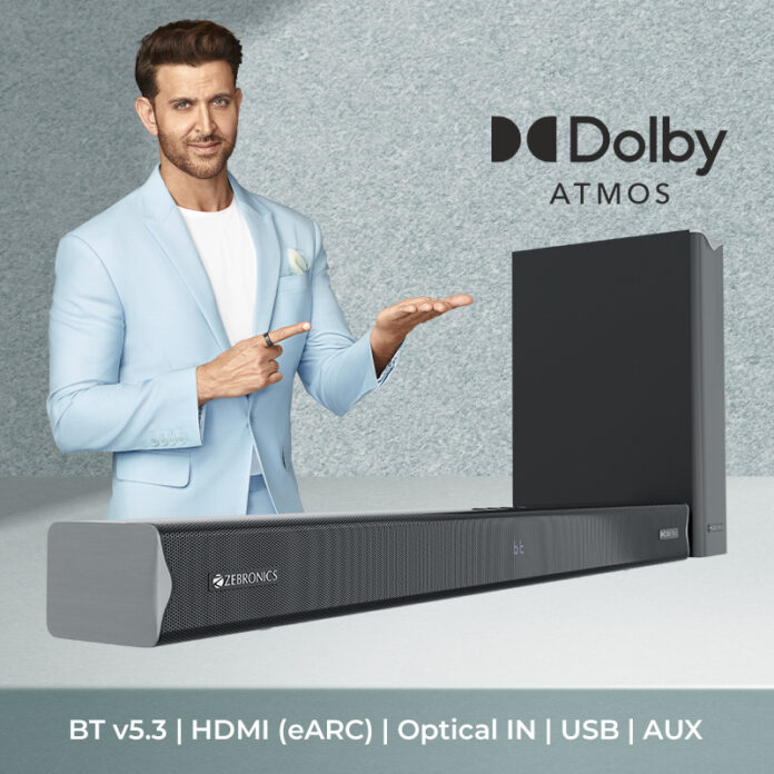 Zebronics unveils most affordable Dolby Atmos soundbar at Rs. 9,999