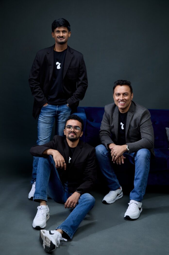 Mahek Savla - CTO (Standing), Karthik Menon - COO (Sitting on Ground) and Vijay Khubchandani - CEO (Sitting on Sofa) Mahek Savla - CTO (Standing), Karthik Menon - COO (Sitting on Ground) and Vijay Khubchandani - CEO (Sitting on Sofa)